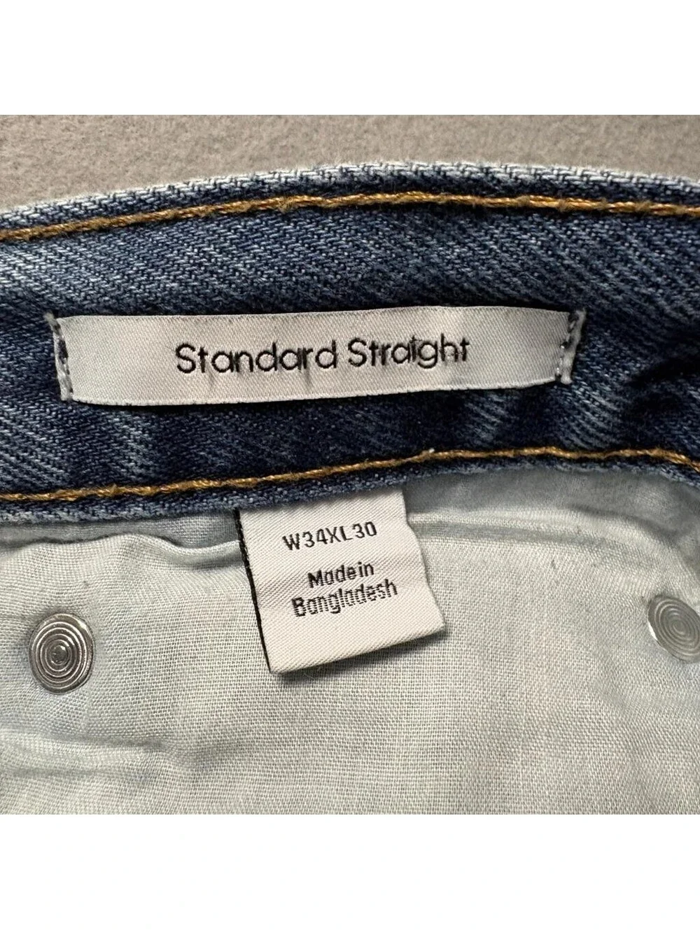 Calvin Klein Standard Straight Jeans Mens 34x30 Blue Denim Classic Fit Pant